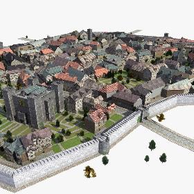 Medieval Walled Town St01